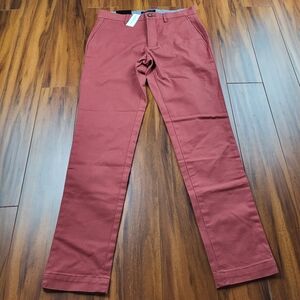 NWT Banana Republic Pants Men 29x32 Maroon Mason Stretch Chino
